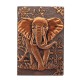 European elephant relief retro notebook gift book PU travel gift 8yue