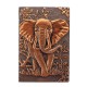 European elephant relief retro notebook gift book PU travel gift 8yue