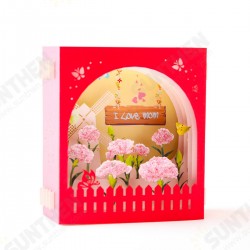 G2059 3D Mother's Day Greeting Cards I Love Mom Hollow Cover Paper Handmade Anniversary Birthday Card Gifts for Mother Mom G2059 3D Mother's Day Greeting Cards I Love Mom Hollow Cover Paper Handmade Anniversary Birthday Card Gifts for Mother Mom