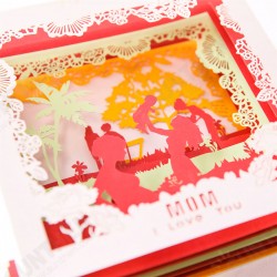 G2060W Creative 3D Mother's Day Greeting Cards Paper Carving Handmade Cards Box Anniversary Birthday Card Gifts for Mother Mom G2060W Creative 3D Mother's Day Greeting Cards Paper Carving Handmade Cards Box Anniversary Birthday Card Gifts for Mother Mom