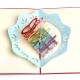 GFM2050R 3D Mother's Day Greeting Cards I Love Mom Flower Heart-shape Paper Handmade Anniversary Birthday Card Gifts for Mother Mom