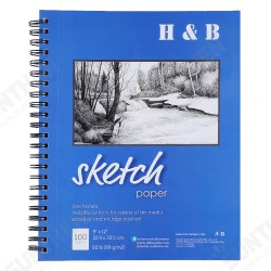 Sketch Book 9inchX12inch 100 Sheets Wire Bound Blank Page Artist Sketch Paper Durable Acid Free Drawing and Sketching Paper Book Sketch Book 9inchX12inch 100 Sheets Wire Bound Blank Page Artist Sketch Paper Durable Acid Free Drawing and Sketching Paper Book