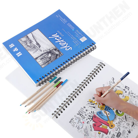 Sketch Book 9inchX12inch 100 Sheets Wire Bound Blank Page Artist Sketch Paper Durable Acid Free Drawing and Sketching Paper Book