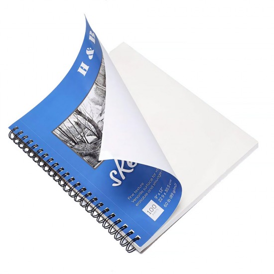 Sketch Book 9inchX12inch 100 Sheets Wire Bound Blank Page Artist Sketch Paper Durable Acid Free Drawing and Sketching Paper Book