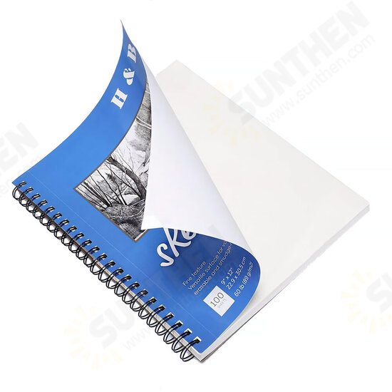 Sketch Book 9inchX12inch 100 Sheets Wire Bound Blank Page Artist Sketch Paper Durable Acid Free Drawing and Sketching Paper Book