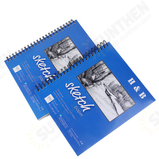 Sketch Book 9inchX12inch 100 Sheets Wire Bound Blank Page Artist Sketch Paper Durable Acid Free Drawing and Sketching Paper Book