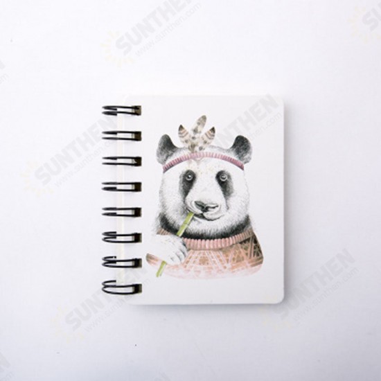 Kawaii Cute Animal Cartoon Rollover Coil Carry Mini Portable Notebook Pocket Notepad School Office Stationery Supplies for students