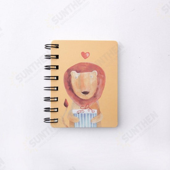 Kawaii Cute Animal Cartoon Rollover Coil Carry Mini Portable Notebook Pocket Notepad School Office Stationery Supplies for students