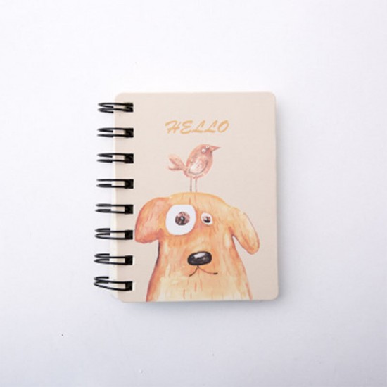 Kawaii Cute Animal Cartoon Rollover Coil Carry Mini Portable Notebook Pocket Notepad School Office Stationery Supplies for students