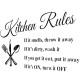 Kitchen Rules Wall Stickers Door Sign Vinyl DIY Wallpaper Wall Decal Home Restaurant Kitchen Wall Decor