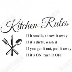 Kitchen Rules Wall Stickers Door Sign Vinyl DIY Wallpaper Wall Decal Home Restaurant Kitchen Wall Decor Kitchen Rules Wall Stickers Door Sign Vinyl DIY Wallpaper Wall Decal Home Restaurant Kitchen Wall Decor