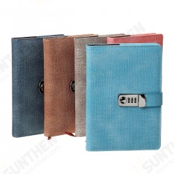 Lockable A5 Diary Notebook Combination Locking PU Journal Writing Notebook Planner Agenda Personal Notepad Lockable A5 Diary Notebook Combination Locking PU Journal Writing Notebook Planner Agenda Personal Notepad