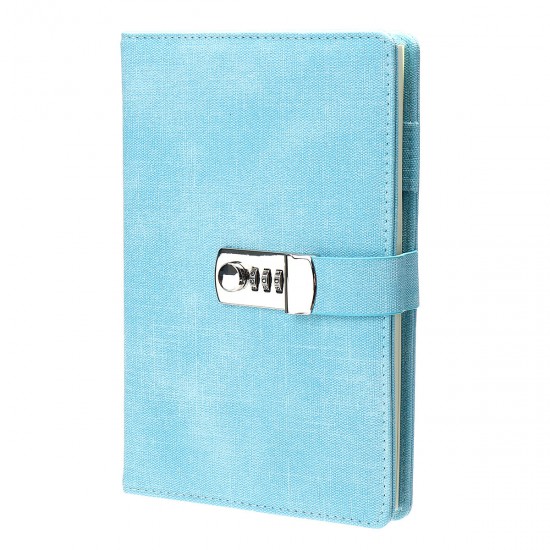 Lockable A5 Diary Notebook Combination Locking PU Journal Writing Notebook Planner Agenda Personal Notepad