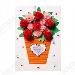 M1642 DIY Handmade 3D Mother's Day Greeting Card Set Carnation Flower Paper Anniversary Birthday Thanksgiving Cards Gifts for Women Mother Mom M1642 DIY Handmade 3D Mother's Day Greeting Card Set Carnation Flower Paper Anniversary Birthday Thanksgiving Cards Gifts for Women Mother Mom