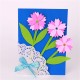M1418 DIY Handmade Mother's Day Greeting Card Set Flower Paper Anniversary Birthday Thanksgiving Cards Gifts for Women Mother Mom