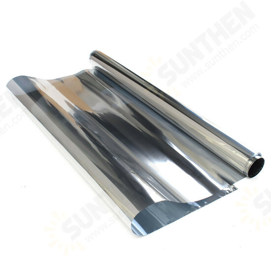 Mirror Window Sticker Silver Solar Reflective One Way Window Covering Film Tint Tinting 50cmx300cm