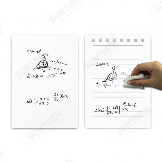 Erasable Notebook A7 Smart Paper APP Cloud Backup Portable Diary Office School Black +White Cover 2PCS