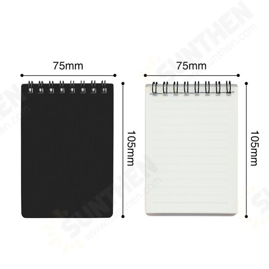 Erasable Notebook A7 Smart Paper APP Cloud Backup Portable Diary Office School Black +White Cover 2PCS