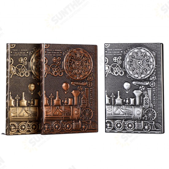 Relief Retro Notebook A5 Machine Theme Vintage Hardcover Diary Notebook Gift Stationery Writing Business Office Gift Notepad