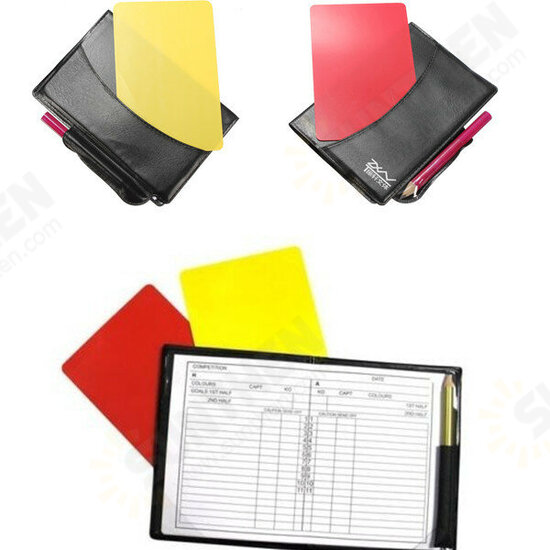 Soccer-Football Referee Notebook With Pencil Yellow and Red Cards