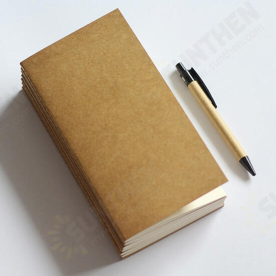 Standard Kraft Paper Notebook Blank Dot Grid Notepad Diary Journal Planner Organizer Filler Paper