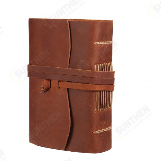 Thick Genuine Leather Journal Book 400 Pages Blank Paper Notebook Kraft Notepad Gift School Office Supplies 165mm*115mm*40mm