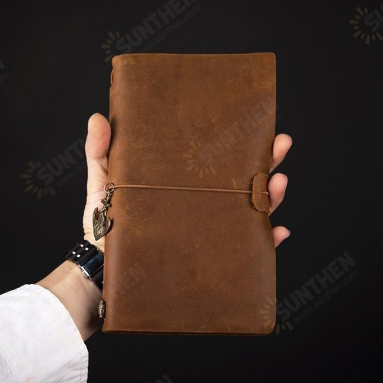 Vintage Leather Back Sketch Book Handmade Journal Notebook Diary Hand Account To My Wife&Mom&Husband&Daughter