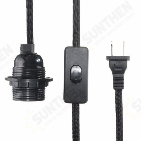 2.5M Cord E27/E26 Edison Pendant Light Holder Hanging Lamp Socket US Plug Adapter Switch 2.5M Cord E27/E26 Edison Pendant Light Holder Hanging Lamp Socket US Plug Adapter Switch