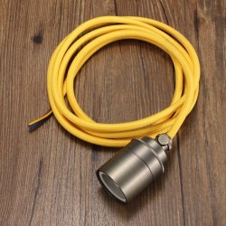 2M E27/E26 Vintage Fabric Cable Pendant Light Hanging Filament Lamp Bulb Holder Socket 2M E27/E26 Vintage Fabric Cable Pendant Light Hanging Filament Lamp Bulb Holder Socket