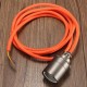 2M E27/E26 Vintage Fabric Cable Pendant Light Hanging Filament Lamp Bulb Holder Socket