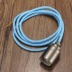 2M E27/E26 Vintage Fabric Cable Pendant Light Hanging Filament Lamp Bulb Holder Socket