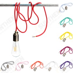 2M E27/E26 Vintage Fabric Cable Pendant Light Hanging Filament Lamp Bulb Holder Socket 2M E27/E26 Vintage Fabric Cable Pendant Light Hanging Filament Lamp Bulb Holder Socket