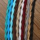 3M Vintage 2 Core Twist Braided Fabric Cable Wire Electric Lighting Cord 3M Vintage 2 Core Twist Braided Fabric Cable Wire Electric Lighting Cord
