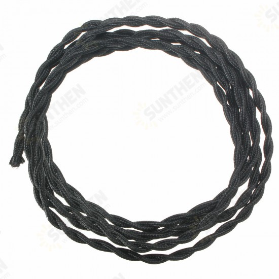 3M Vintage 2 Core Twist Braided Fabric Cable Wire Electric Lighting Cord 3M Vintage 2 Core Twist Braided Fabric Cable Wire Electric Lighting Cord