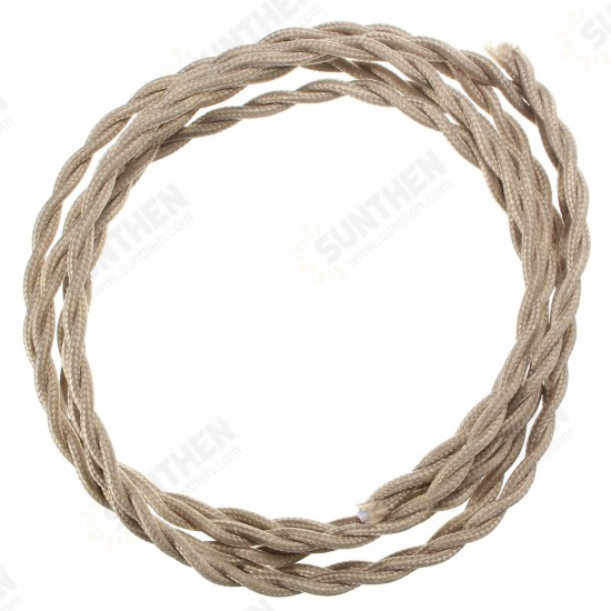 3M Vintage 2 Core Twist Braided Fabric Cable Wire Electric Lighting Cord 3M Vintage 2 Core Twist Braided Fabric Cable Wire Electric Lighting Cord