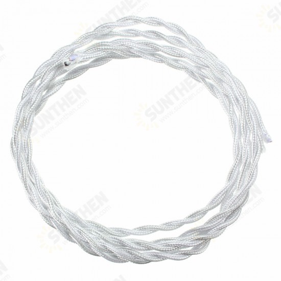 3M Vintage 2 Core Twist Braided Fabric Cable Wire Electric Lighting Cord 3M Vintage 2 Core Twist Braided Fabric Cable Wire Electric Lighting Cord