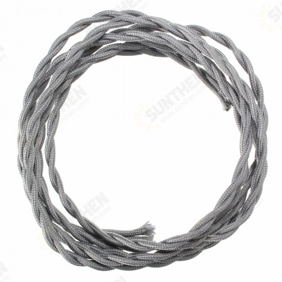 3M Vintage 2 Core Twist Braided Fabric Cable Wire Electric Lighting Cord 3M Vintage 2 Core Twist Braided Fabric Cable Wire Electric Lighting Cord