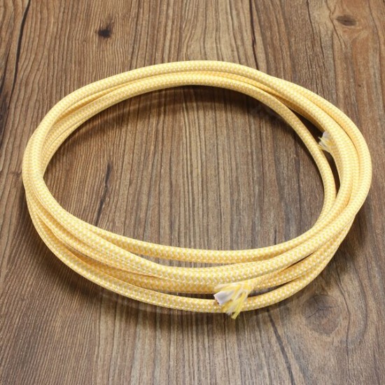 3M Vintage Colorful Twist Braided Fabric Cable Wire Electric Pendant Light Accessory 3M Vintage Colorful Twist Braided Fabric Cable Wire Electric Pendant Light Accessory