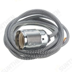4M Wire Vintage Fabric Flex Cable E27 Bulb Adapter Lamp Holder Socket Pendant Light 4M Wire Vintage Fabric Flex Cable E27 Bulb Adapter Lamp Holder Socket Pendant Light