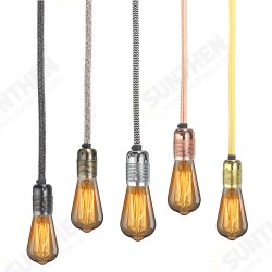 4M Wire Vintage Fabric Flex Cable E27 Bulb Adapter Lamp Holder Socket Pendant Light 4M Wire Vintage Fabric Flex Cable E27 Bulb Adapter Lamp Holder Socket Pendant Light