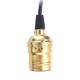 AC110V-220V E27 Golden Vintage Edison Lamp Holder Pendant Bulb Adapter Socket without Switch