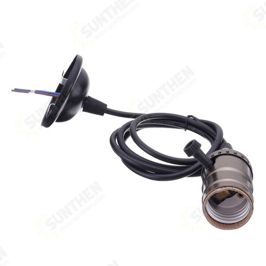 AC110V-220V E27 Vintage Retro Bronze Lamp Holder Pendant Bulb Adapter Socket with Switch