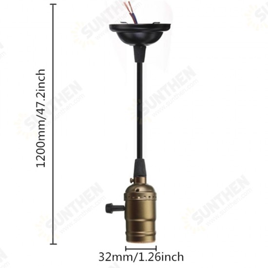 AC110V-220V E27 Vintage Retro Bronze Lamp Holder Pendant Bulb Adapter Socket with Switch