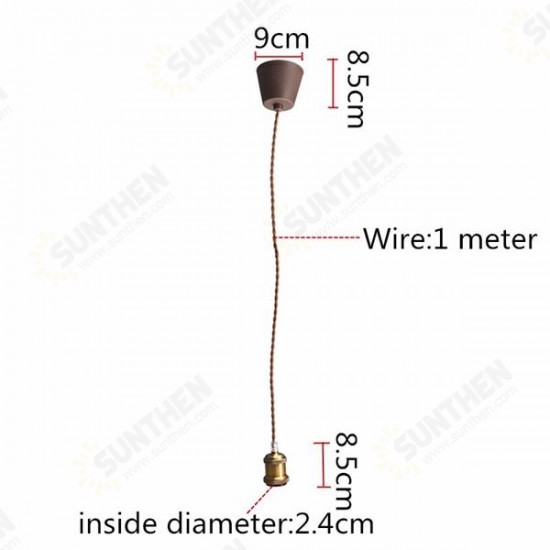 E26/E27 Retro Edison Copper Ceiling Pendent Light Base Bulb Cord Grip Holder Socket AC 110V-220V
