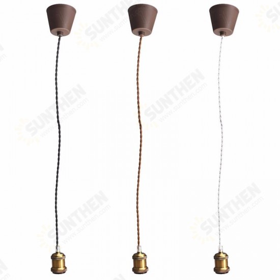 E26/E27 Retro Edison Copper Ceiling Pendent Light Base Bulb Cord Grip Holder Socket AC 110V-220V