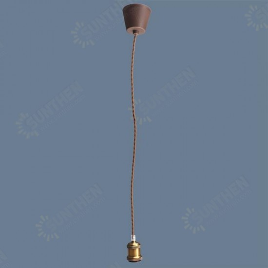 E26/E27 Retro Edison Copper Ceiling Pendent Light Base Bulb Cord Grip Holder Socket AC 110V-220V