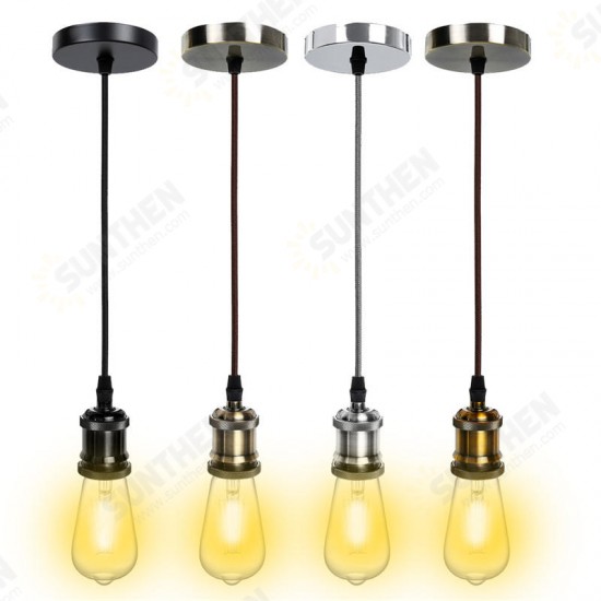 E26/E27 Retro Pendant Light Cafe Living Room Ceiling Lamp Bulb Adapter Holder Socket Base