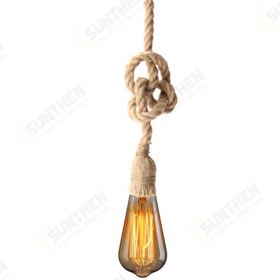 E27 1M Single Head Industrial Pendant Retro Vintage Edison Rope Ceiling Lamp Holder E27 1M Single Head Industrial Pendant Retro Vintage Edison Rope Ceiling Lamp Holder