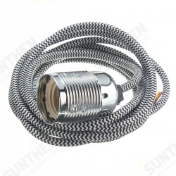 E27 2M Premium Fabric Flexible Cable Pendant Lamp Light Bulb Holder E27 2M Premium Fabric Flexible Cable Pendant Lamp Light Bulb Holder