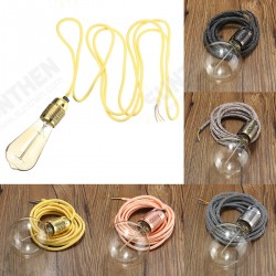 E27 2M Premium Fabric Flexible Cable Pendant Lamp Light Bulb Holder E27 2M Premium Fabric Flexible Cable Pendant Lamp Light Bulb Holder